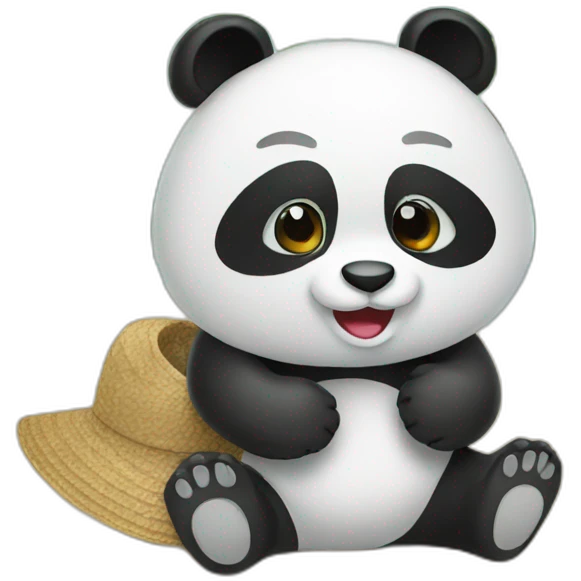 panda on vacation emoji