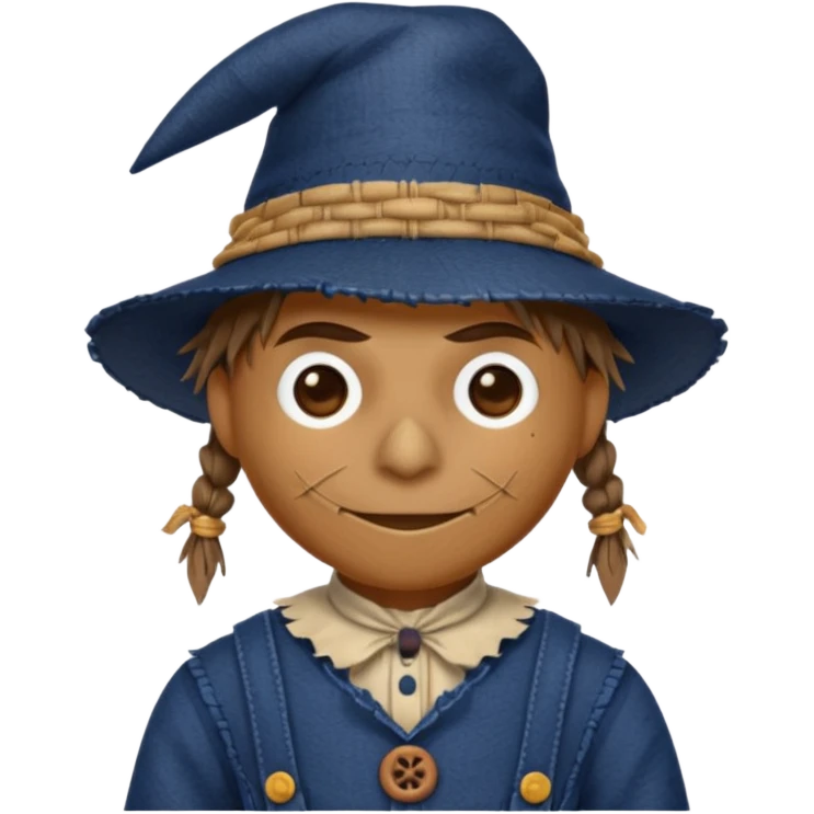 Scarecrow from The Land of Oz with dark blue outfit emoji
