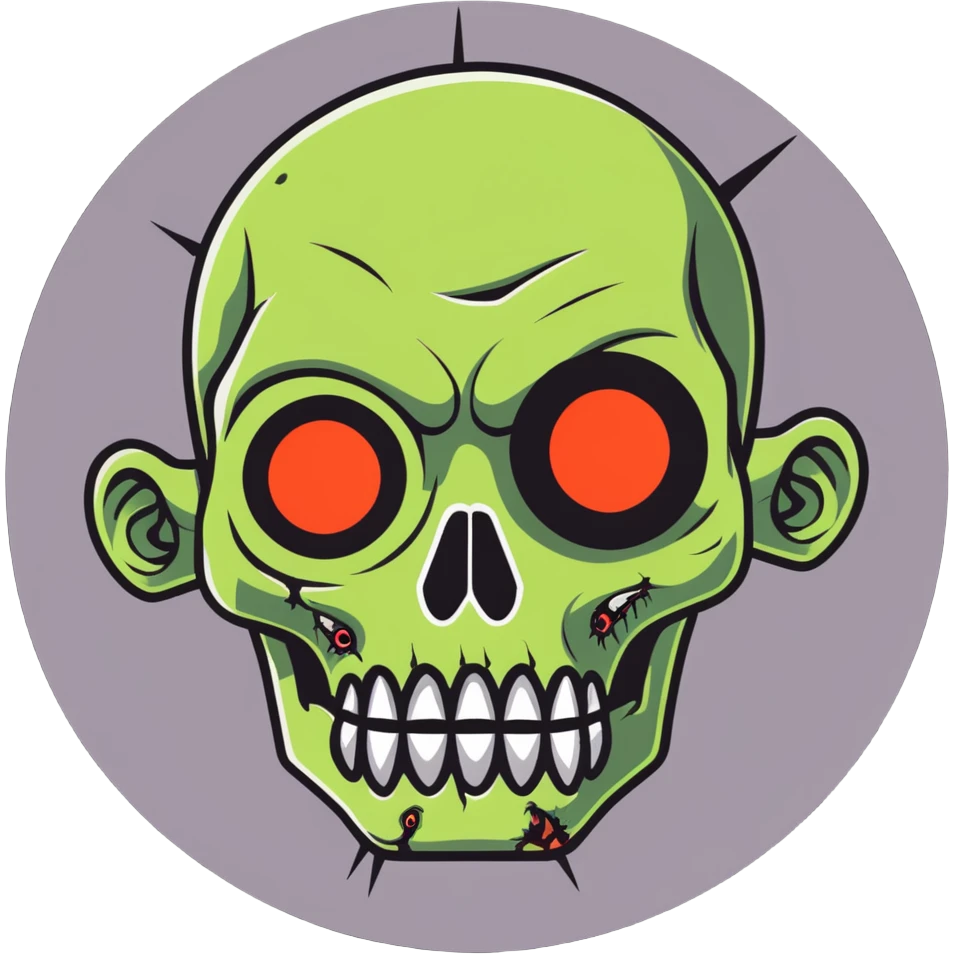 zombie head crosshair emoji