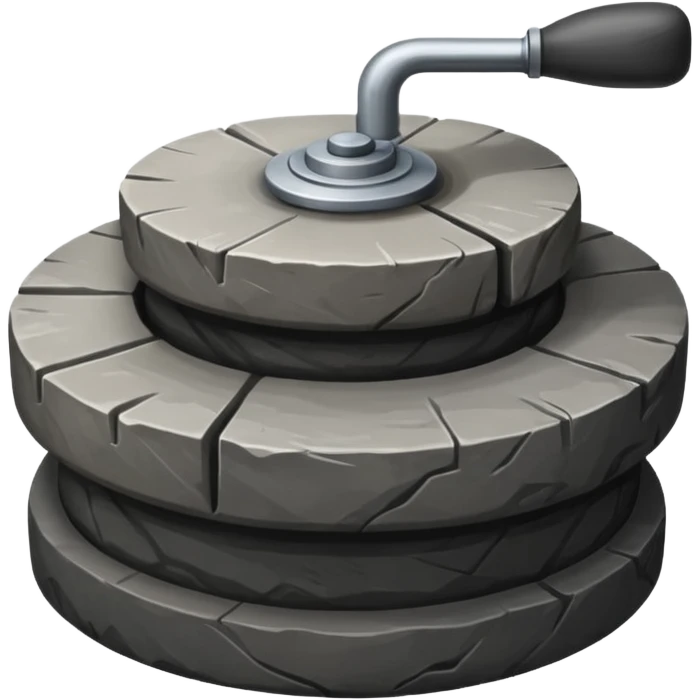 الرحى  حجر يستخدم في طاحونة لطحن الحبوب ويعمل يدوياً أو بقوة الدواب أو بقوة الرياح أو التيار المائي و أريده صغيرا هنالك أنواع كثيرة أريد الصغير emoji