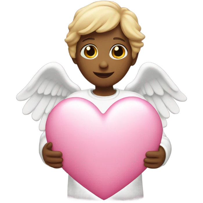  Angel holding a pink heart  emoji