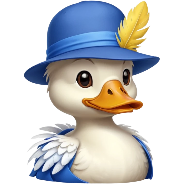 duck wearing a hat emoji