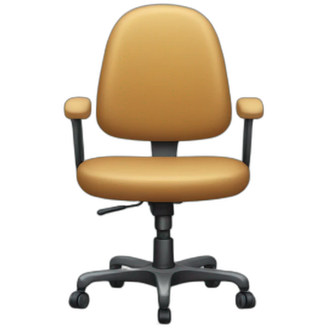 Desk chair with roller-blade wheels emoji