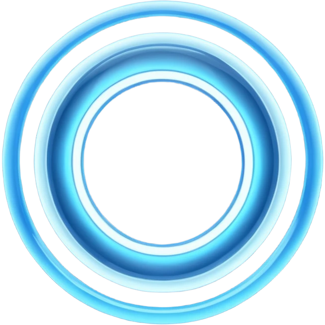 circular blue halo 3d hovering emoji