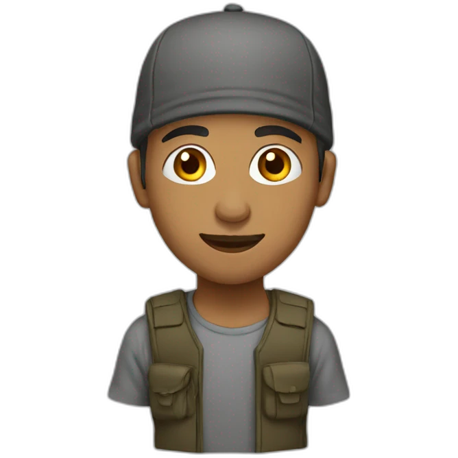 Muslim with cap emoji