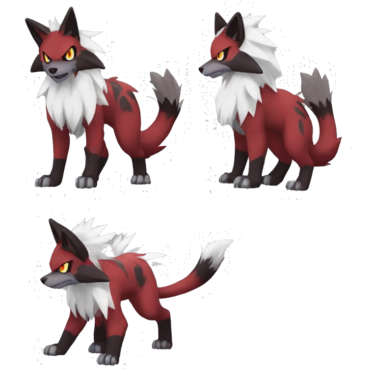  Incineroar Zoroark Lycanroc Fakemon emoji