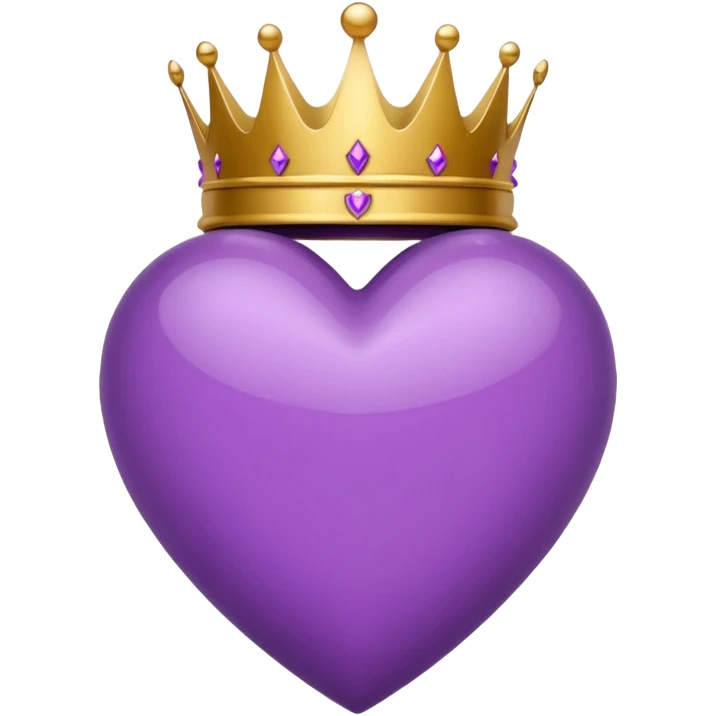purple heart with a crown emoji