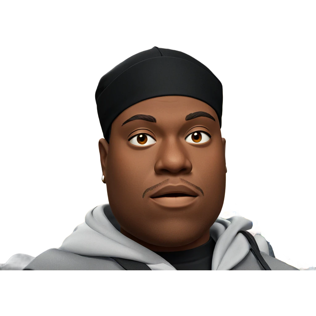 stylish dark-skinned man portrait emoji