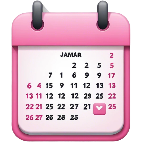 pink calendar 3 icon emoji