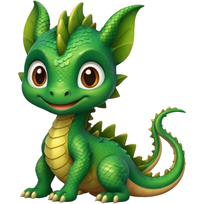 smiling baby dragon emoji
