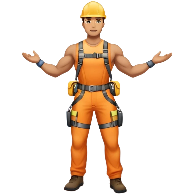 Muscle man, roofing emoji