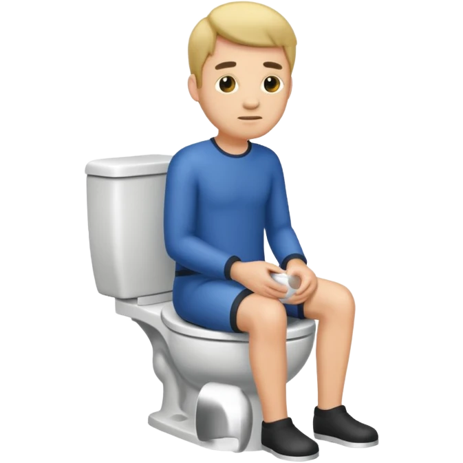 Man sitting on toilet emoji