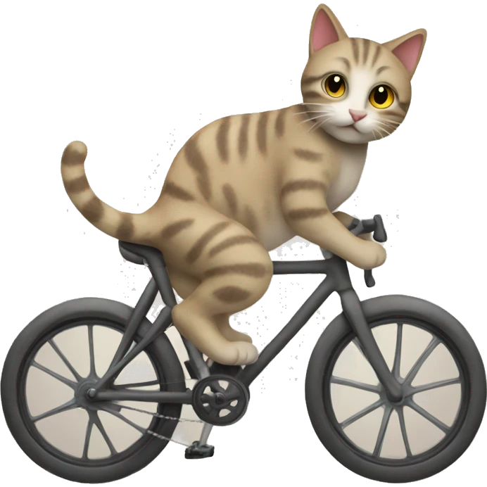Cycle with cat emoji