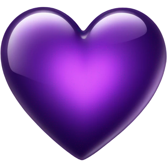 Shiny glass dark purple heart  emoji