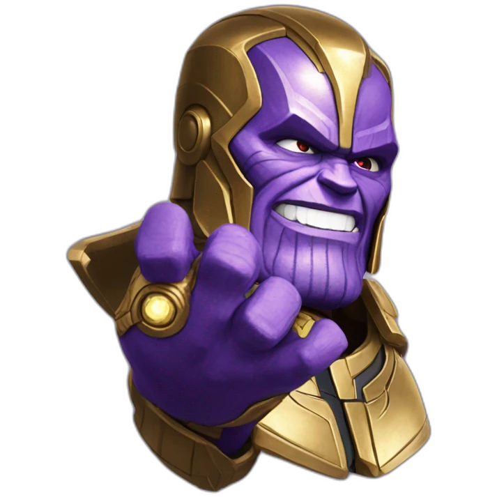Thanos clacking with infinity gauntlet emoji