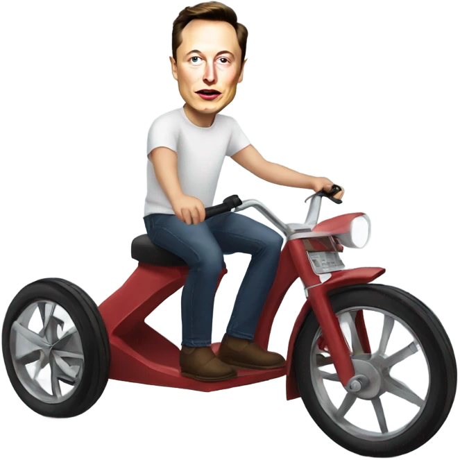 Elon musk on a tricycle  emoji
