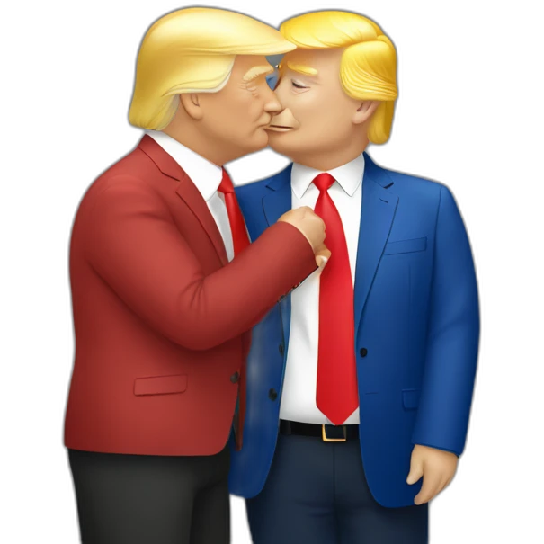 trump-and-putin-kissing,-lgbtq+ friendly, positivity, inclusiveness emoji