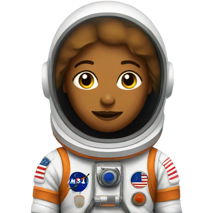 Person in space suit on Mars emoji