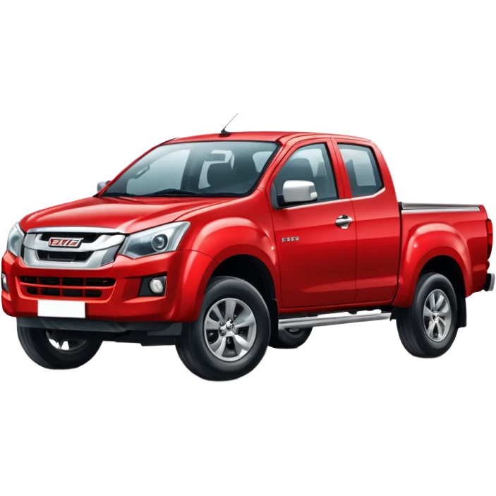red isuzu d-max pickup truck driving  emoji