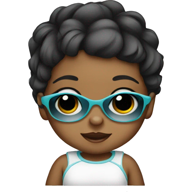 Baby girl wearing sunglasses emoji
