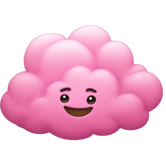 Pink cloud emoji