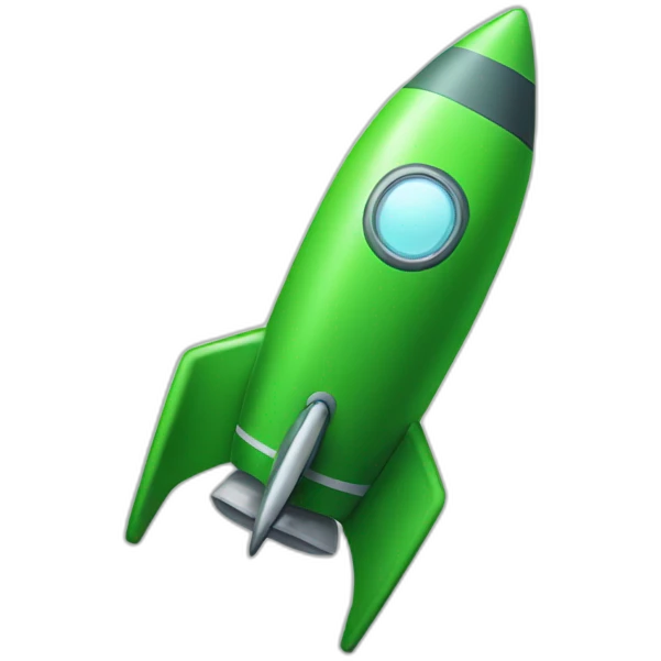 ios green rocket emoji