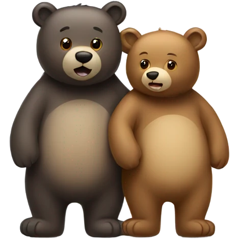Two bears on top of each other emoji