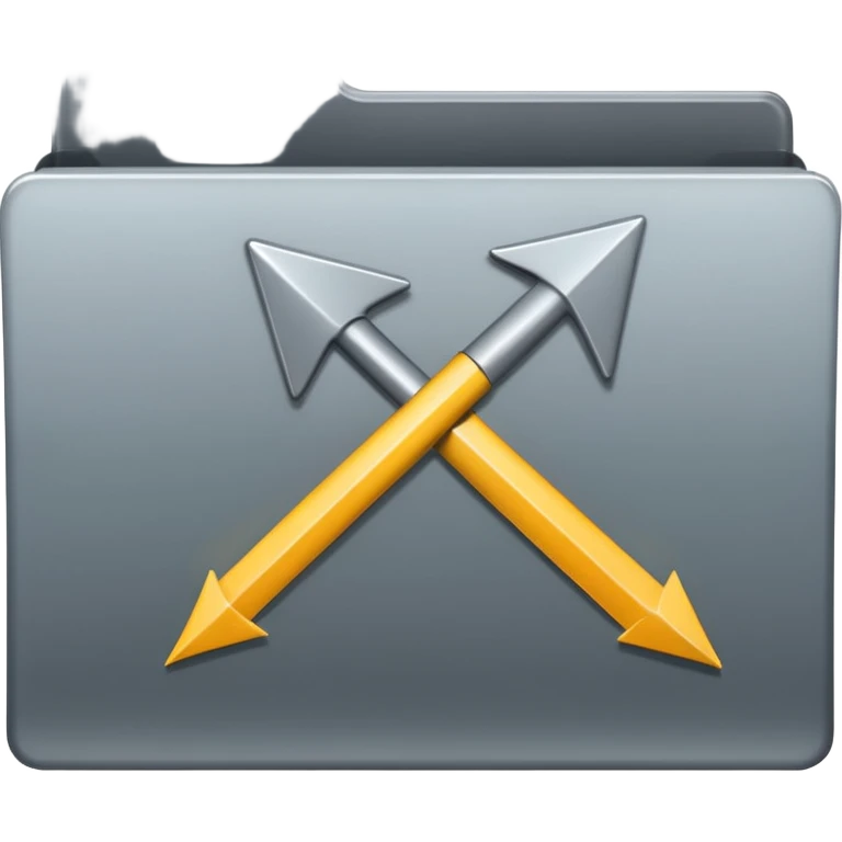 directory folder with a bold upward arrow above it, clear and simple emoji