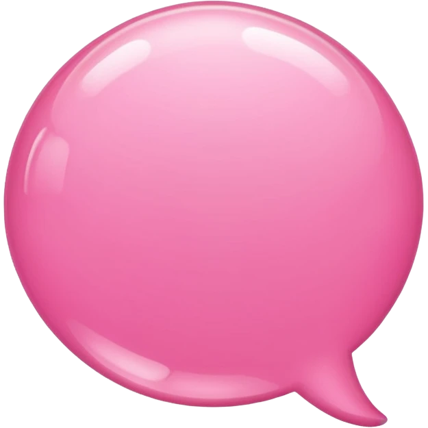 Pink texting bubble no face on it
 emoji