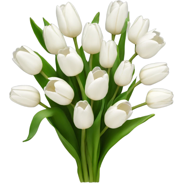 white tulip bouquet  emoji