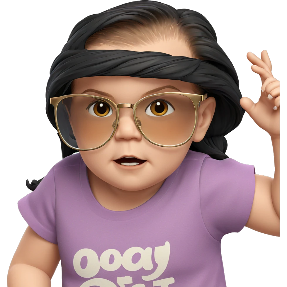 stylish girl in casual outfit emoji