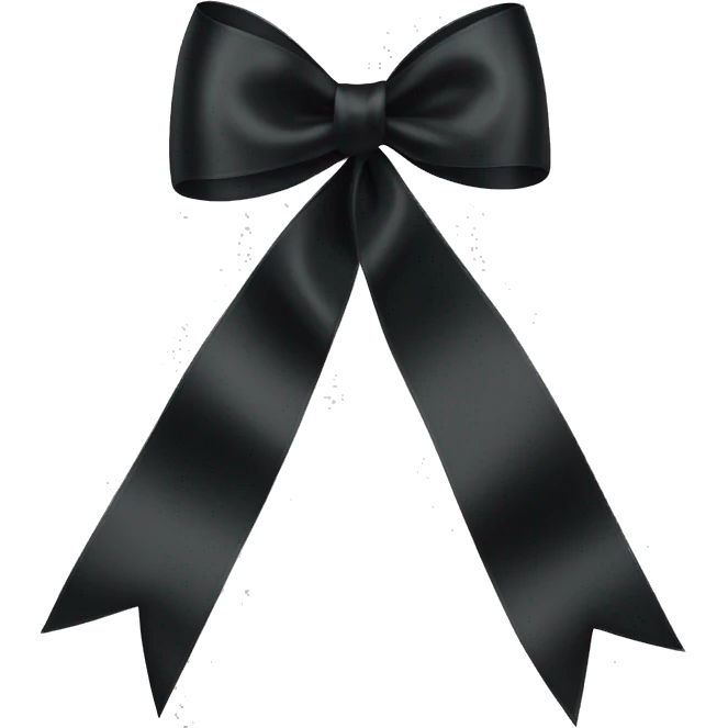 black satin bow ribbon emoji