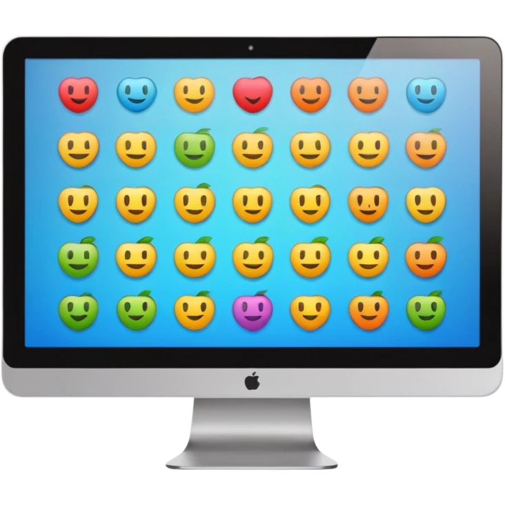 A computer screen with codings emoji