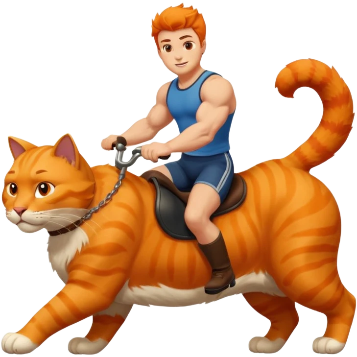 Man riding cat emoji