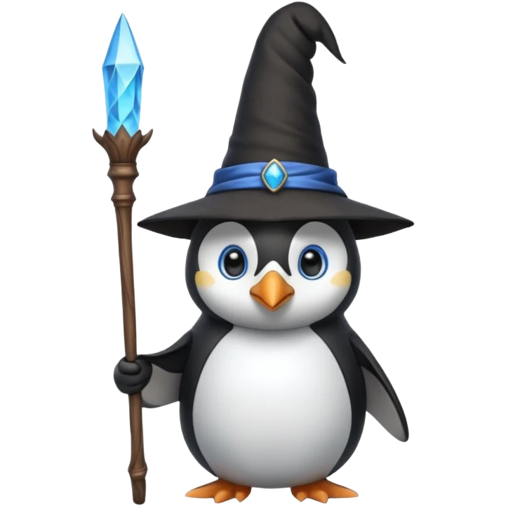 Penguin Wizard emoji