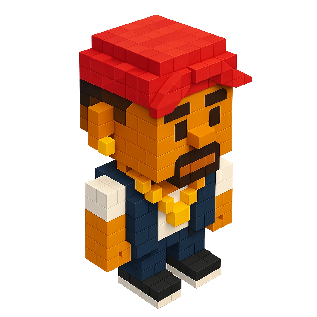 rapper inspired by 2Pac wearing a bandana, gold chain, and iconic 90s hip-hop clothing, isometric view emoji