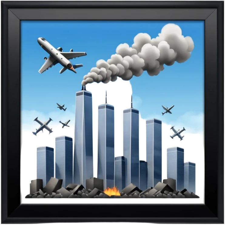 9/11 towers and Airplanes emoji