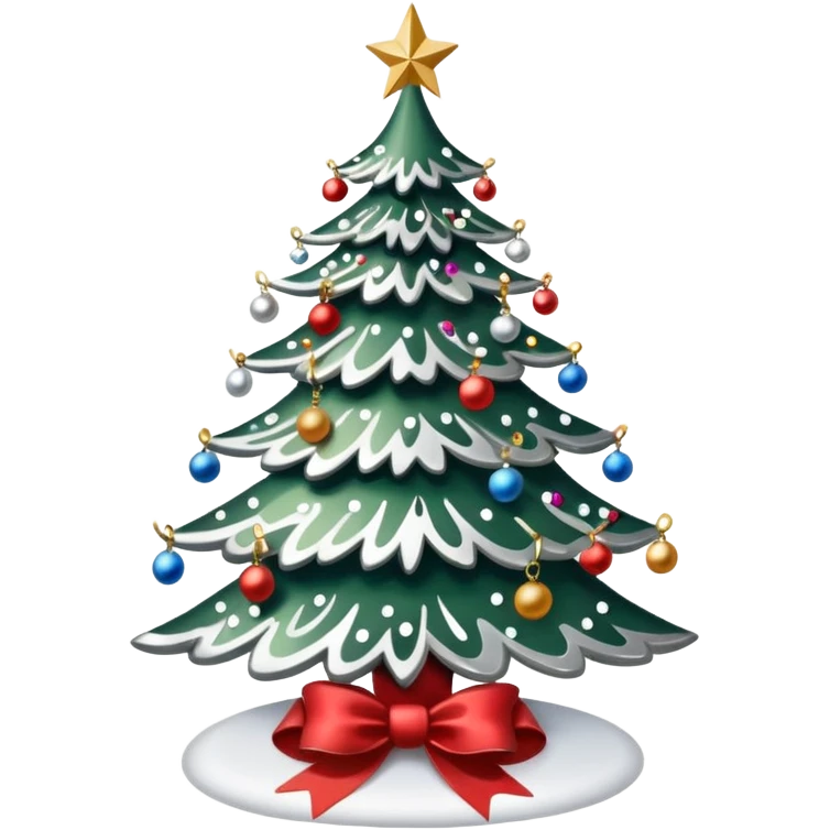 Victorian christmas tree with spackling silver tinsels emoji