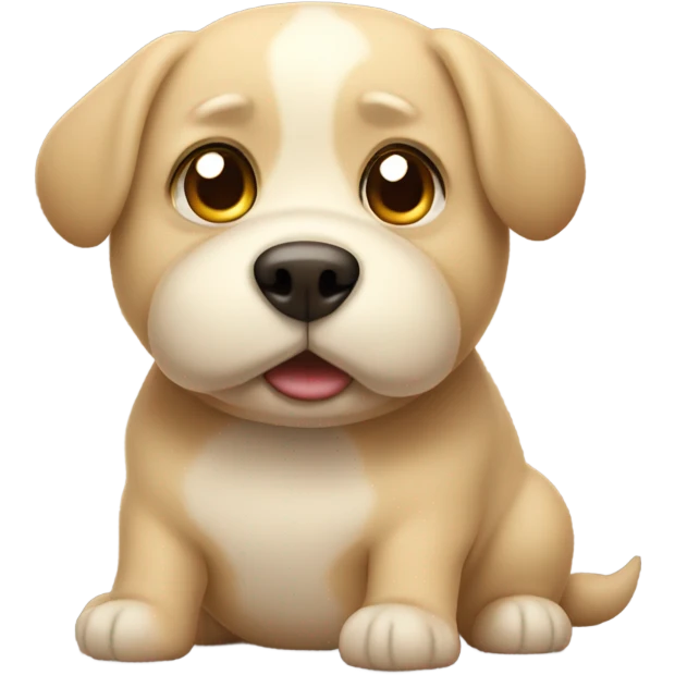 Beige squish dog  emoji