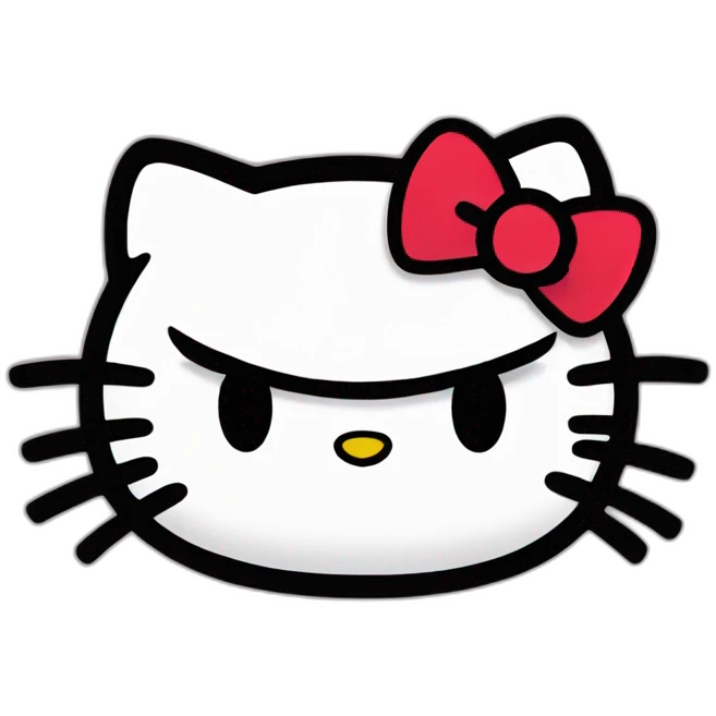 Hello kitty angry  emoji