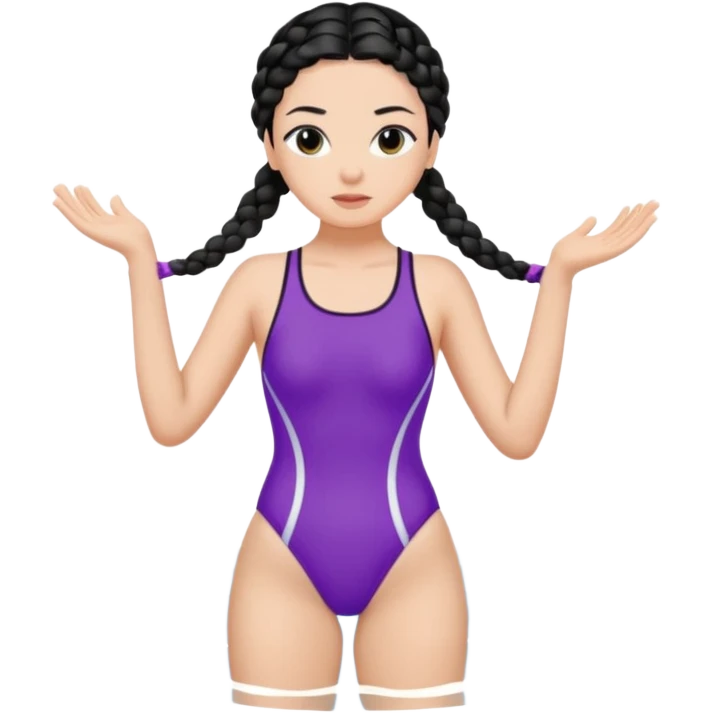 just hair braided hair tail one piece emoji