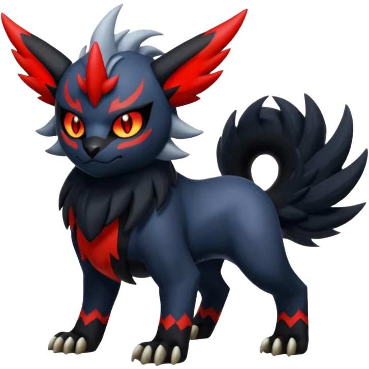 Handsome cool badass edgy Absol-Litten-Zorua-Giratina-Yveltal-Pokémon-Fakémon-fusion-hybrid-creature emoji