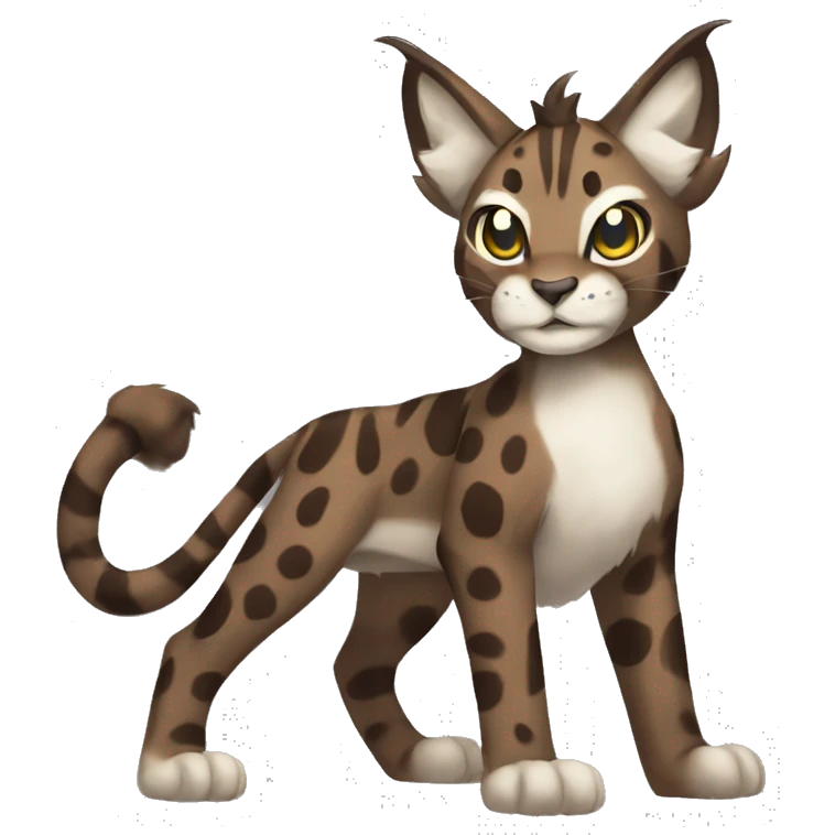 dark chocolate Lynx-Fakemon bengal spots full body   emoji