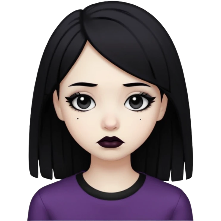sad emo girl emoji