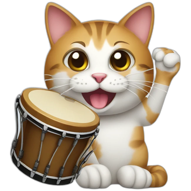 cat with bongos emoji