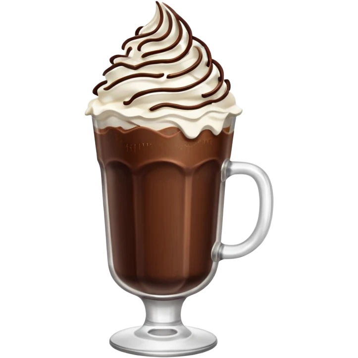 iced chocolate in fancy cup emoji