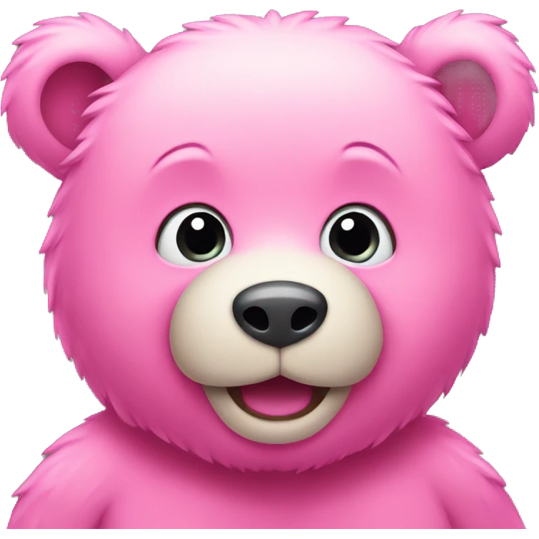 Pink bear emoji
