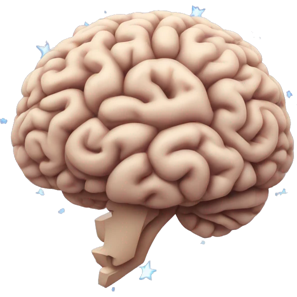 Brain with star swirling  around it  emoji