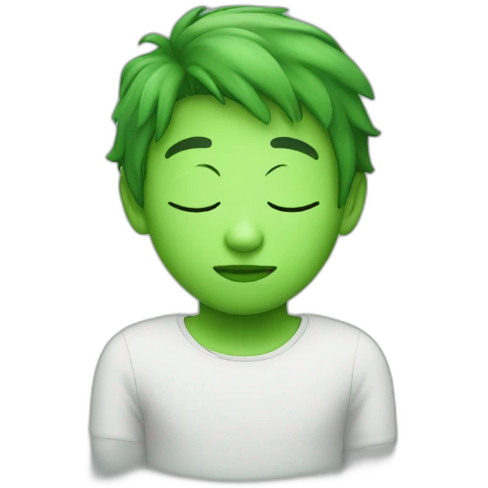 Green-sleep-boy emoji