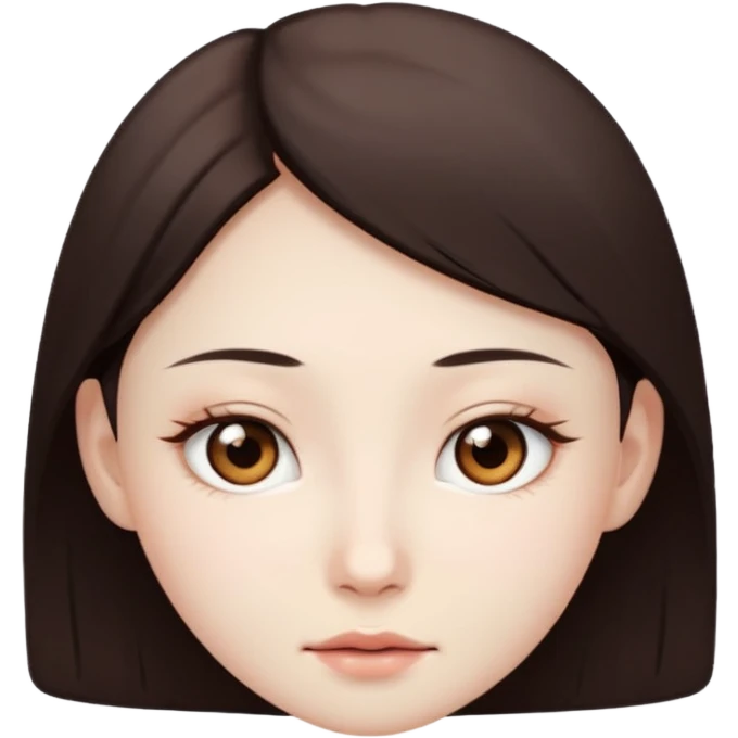East Asian with brown eyes pale skin  emoji